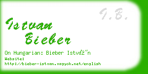 istvan bieber business card